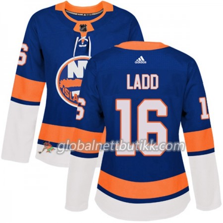 New York Islanders Hockeydrakt Andrew Ladd 16 2017-2018 Blå Adidas Authentic - Dame